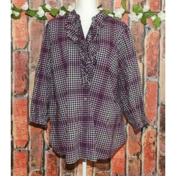 Tommy Hilfiger Tops - Tommy Hilfiger Woman's Purple Blouse Plus Size 22